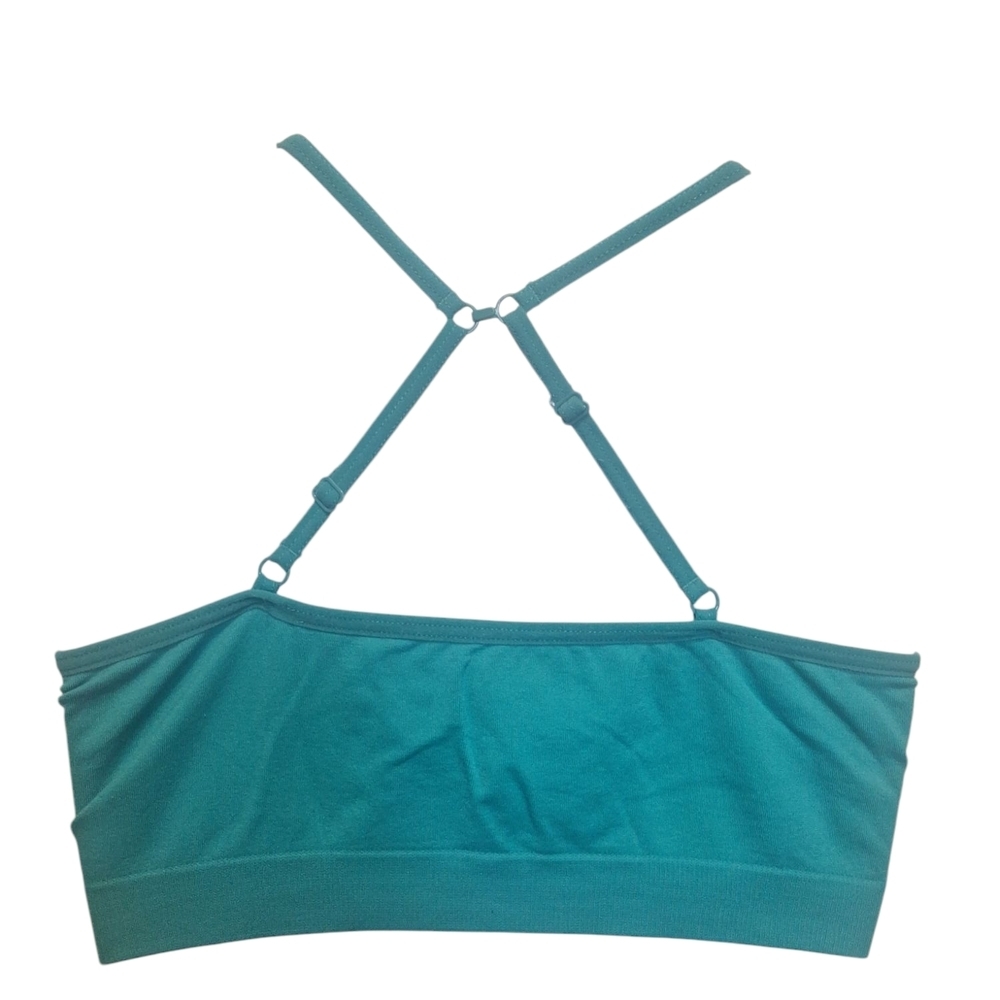Pink and Blue Bandeau Set with Lace Trim. Large - Picture 7 of 7
